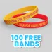 Colorfilled Silicone Wristband Bracelet        