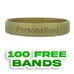 3/4 inch Debossed Wristband 