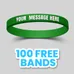 1/2 inch Embossed Printed Wristband       