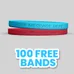 Debossed - 1/4 inch Wristband-A