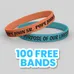 1/2 inch Embossed Printed Wristband     