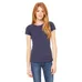 Bella Women's 1x1 Baby Rib Cap-Sleeve T-Shirt - Dark/All