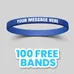 1/4 inch Embossed Printed Wristband      