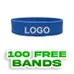 3/4 inch Color Filled Debossed Wristband    