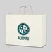 KRAFT PAPER WHITE SHOPPING BAG-16KPWSB