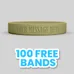 3/4 inch Debossed Wristband 