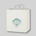 Budget Custom Kraft Paper White Shopping Bags - 14-x-15