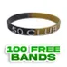 1/4 inch Embossed Printed Wristband 