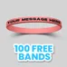 1/4 inch Color Filled Debossed Wristband    