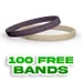 Embossed 1/4 inch Wristband     