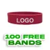 3/4 inch Debossed Color Filled Wristband    