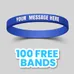 1/2 inch Embossed Printed Wristband 