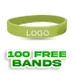 Custom Debossed Colorfilled Wristbands       