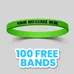 1/4 inch Embossed Printed Wristband     