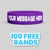 1 inch Embossed Printed Wristband     