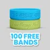 Debossed - 1 inch Wristband        