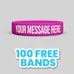 3/4 inch Embossed Printed Wristband      