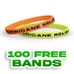 1/4 inch Debossed Color Filled Wristband    