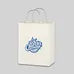 KRAFT PAPER WHITE SHOPPING BAG