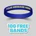 Colorfilled Silicone Wristband Bracelet 