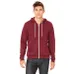 Bella   Canvas Unisex Poly-Cotton Fleece Full-Zip Hoodie - Dark/Colors