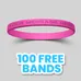 1/4 inch Debossed Wristband       