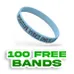 Colorfilled Silicone Wristband Bracelet       