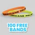 1/4 inch Debossed Color Filled Wristband    