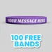 1/2" Debossed Color Filled Wristband-H