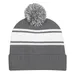 Two-Tone Knit Pom Beanie with Cuff