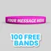 Custom Embossed Printed Wristband       