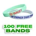 Custom Debossed Colorfilled Wristbands