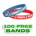 Custom Debossed Color Filled Wristbands    