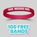Custom Embossed Printed Silicone Wristbands 