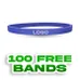 1/4 inch Debossed Color Filled Wristband       