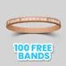 1/4 inch Color Filled Debossed Wristband 