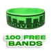 1 inch Embossed Printed Wristband     