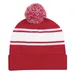Two-Tone Knit Pom Beanie with Cuff