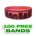 3/4 inch Embossed Printed Wristband      