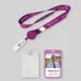 Polyester/Badge Reel Lanyard Combo-A