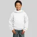 Port and Company Youth Pullover Hooded Sweatshirt - White/Neutral