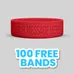1 inch Debossed Wristband     