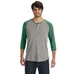 Alternative 3/4-Sleeve Raglan Henley - Dark/Colors