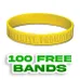 1/2 inch Embossed Wristband 