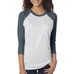Next Level Unisex Triblend 3/4 Sleeve Raglan Tee - Dark/All
