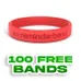 1/2 inch Debossed Wristband 
