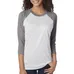 Next Level Unisex Triblend 3/4 Sleeve Raglan Tee - Dark/All