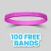 1/4 inch Debossed Wristband      