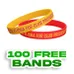 Colorfilled Silicone Wristband Bracelet        