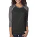 Next Level Unisex Triblend 3/4 Sleeve Raglan Tee - Dark/All